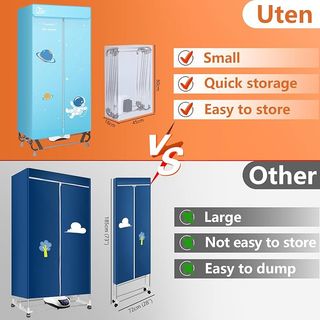 Secadora Ropa Eléctrica Portátil Uten 1.7m