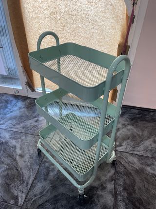 Carrito Auxiliar Metálico Teal 3 Niveles