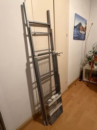 Armario Ropero Estantería Metálica Gris