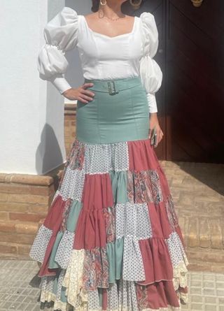 Camisa y falda flamenca talla M
