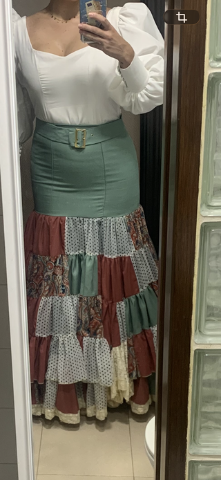 Camisa y falda flamenca talla M