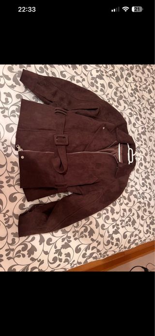 Chaqueta ante marrón chocolate