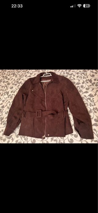 Chaqueta ante marrón chocolate