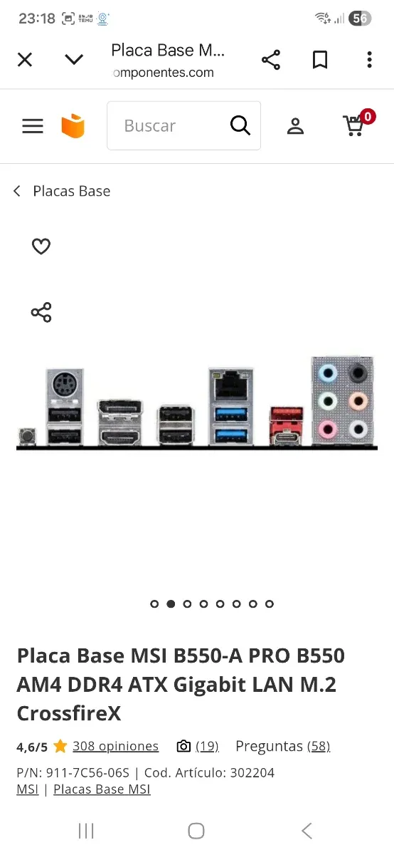 Placa Base MSI B550-A PRO AM4 DDR4