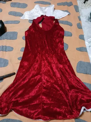 Disfraz Vestido Rojo y Blanco