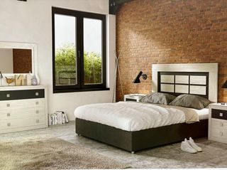 Dormitorio Matrimonio Moderno Madera y Blanco