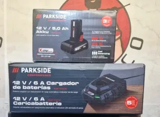 Batería Parkside 12V 5Ah y Cargador 12V 6A