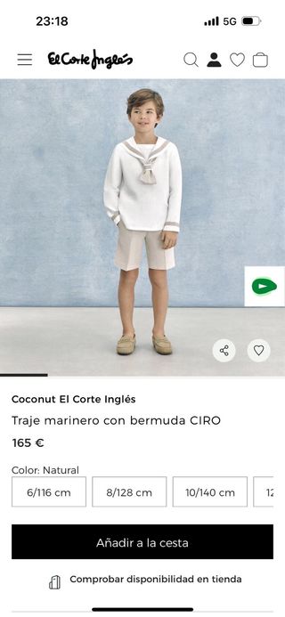 Traje de Comunión Niño Beige y Blanco