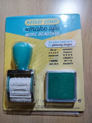 Carimbo Rotativo Mr Wonderful + Almofada Tinta Ver