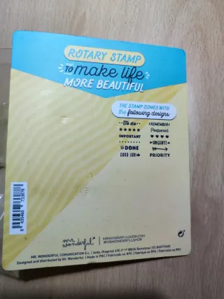 Carimbo Rotativo Mr Wonderful + Almofada Tinta Ver