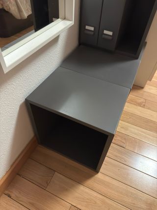 Cubo de almacenaje IKEA EKET gris oscuro