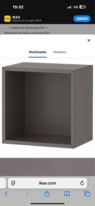 Cubo de almacenaje IKEA EKET gris oscuro