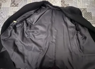 Cappotto Uomo 100% Lana Elegante Nero.