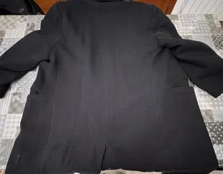 Cappotto Uomo 100% Lana Elegante Nero.