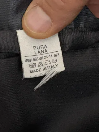 Cappotto Uomo 100% Lana Elegante Nero.