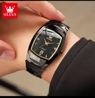 Reloj Olevs Negro y Dorado Hombre