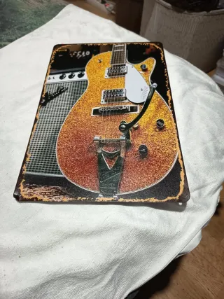 Placa Metálica Guitarra Eléctrica