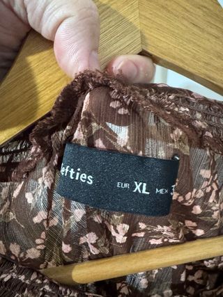 Blusa floral marrón Lefties XL