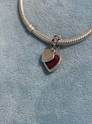 Charm Corazón Doble Cristal Murano