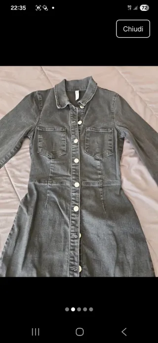 Vestito in denim nero - grigio