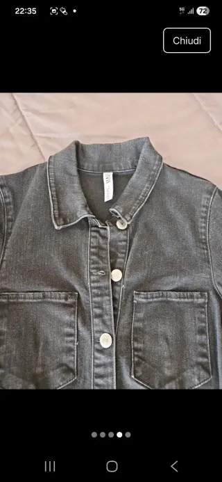 Vestito in denim nero - grigio
