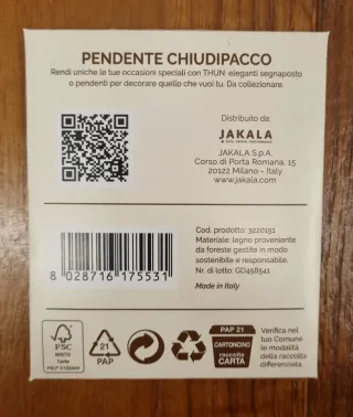 THUN chiudipacco campane rosse e oro nuovo