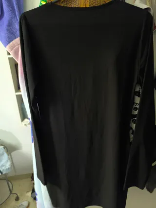 Vestido fiesta corto Amisu negro con brillos