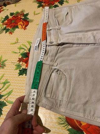 Pantaloni Zara Uomo Beige Strappati TgXL