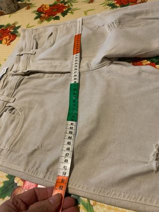 Pantaloni Zara Uomo Beige Strappati TgXL