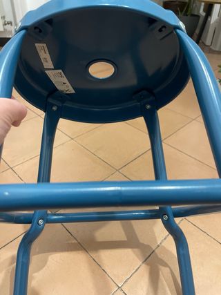 Taburete Ikea Metálico Azul