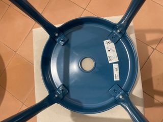 Taburete Ikea Metálico Azul