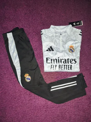 Chándal Real Madrid Adidas Blanco y Negro 25/26