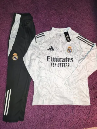 Chándal Real Madrid Adidas Blanco y Negro 25/26