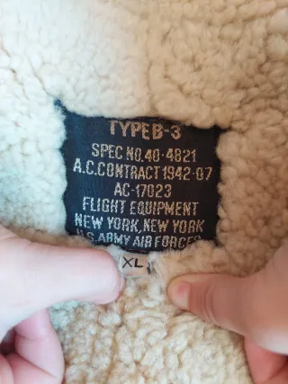 Cazadora aviador piel y borrego US.ARMI AIR FORCE