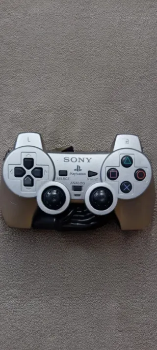 Controller Sony PS2 Argento/Marrone