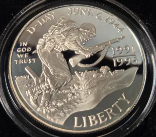 Colección 3 Monedas Plata Desembarco Normandía