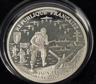 Colección 3 Monedas Plata Desembarco Normandía