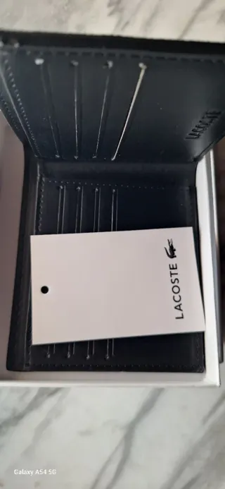 Portafoglio Lacoste uomo marrone scuro