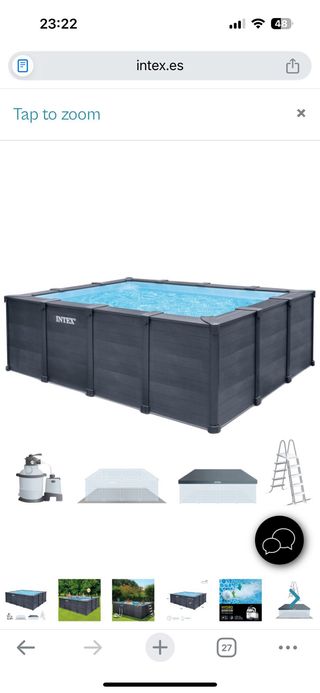 Piscina graffite grey premiun INTEX