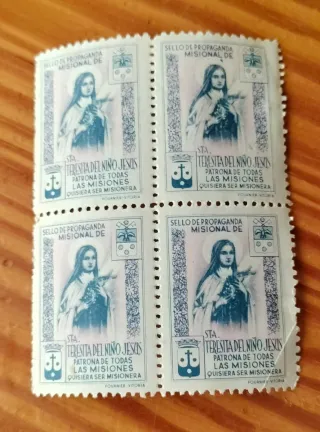 4 Sellos 1936 Propaganda Misional Santa Teresita