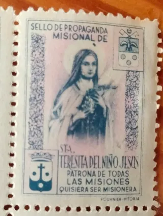 4 Sellos 1936 Propaganda Misional Santa Teresita
