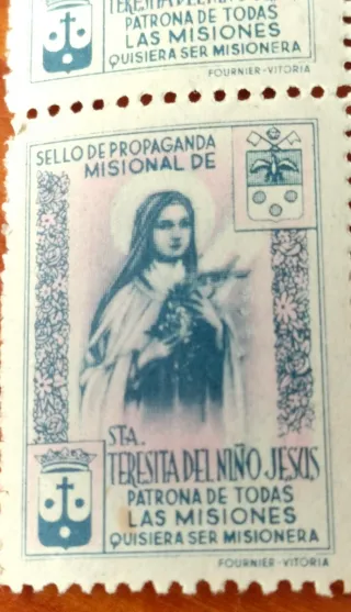 4 Sellos 1936 Propaganda Misional Santa Teresita