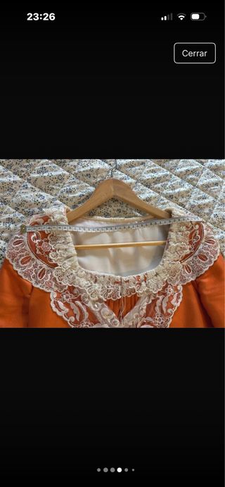 Traje Fallera Mujer Blanco Naranja
