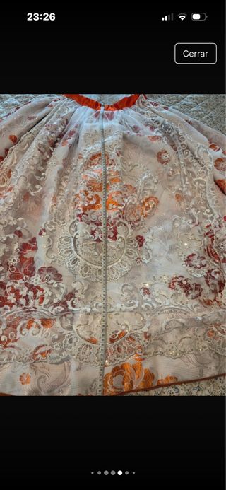 Traje Fallera Mujer Blanco Naranja