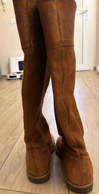 Stivali donna vera pelle marrone tg 36