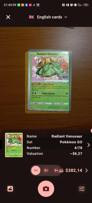Carta Pokémon Radiant Venusaur GO 4/78