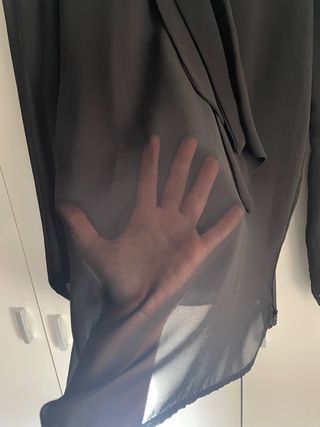 Camisa Zara Transparente Negra