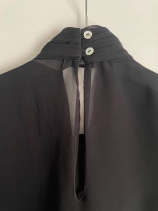 Camisa Zara Transparente Negra