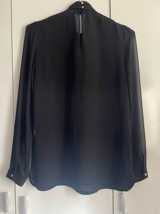 Camisa Zara Transparente Negra