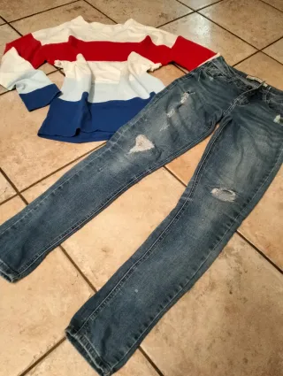 Maglia e jeans donna ragazza